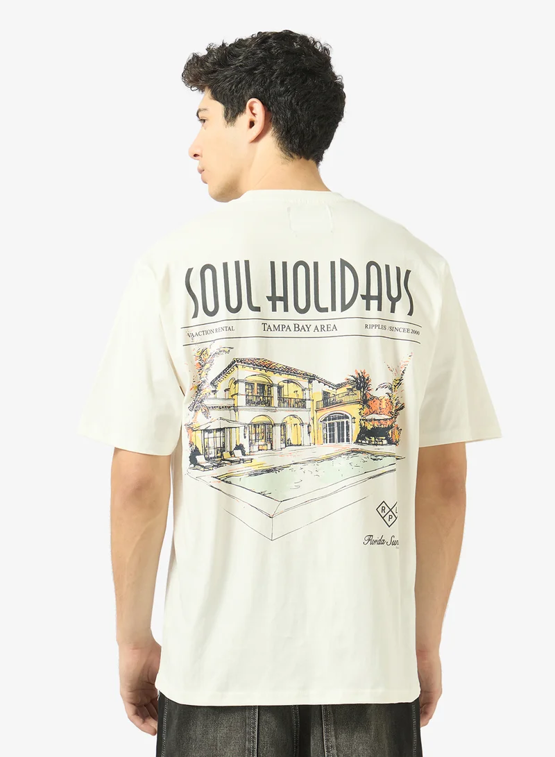 ريبلز مع نمشي Mens Drop Shoulder T-shirt