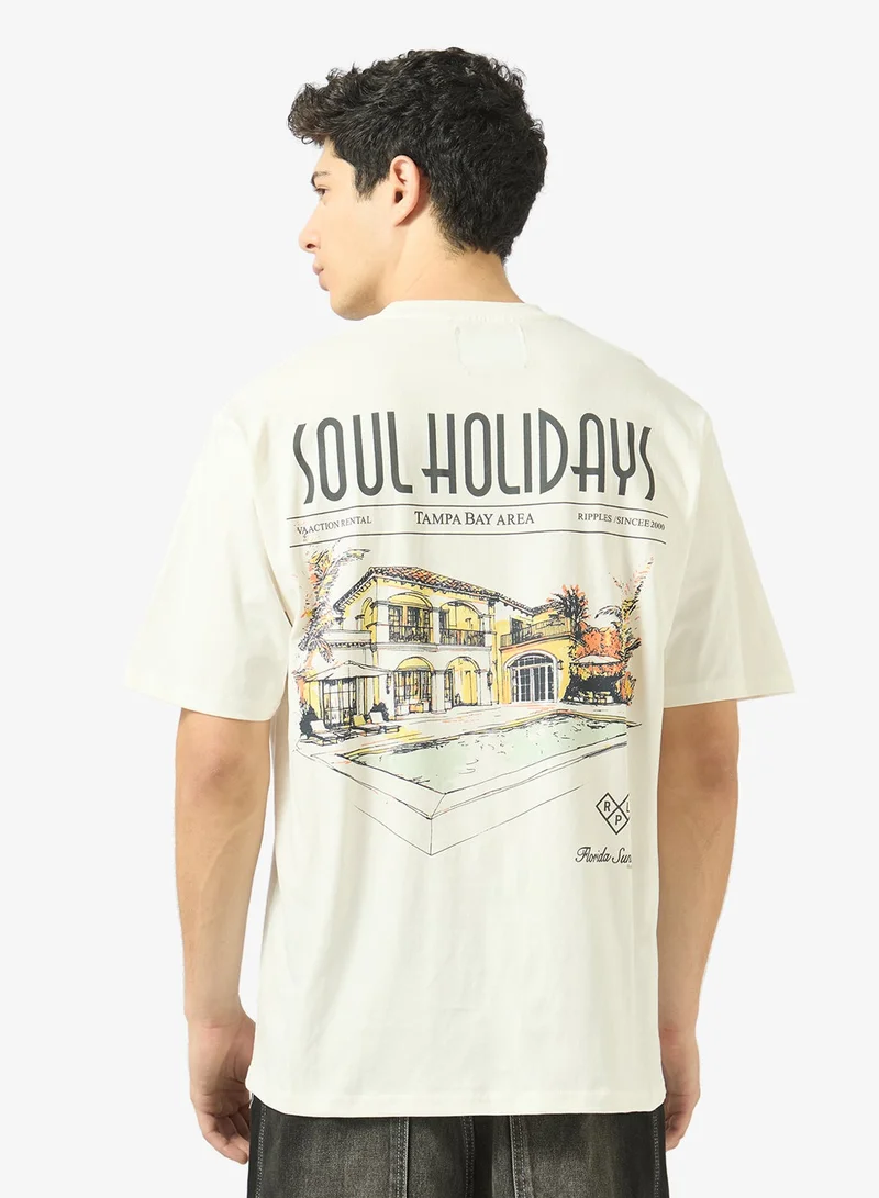 ريبلز مع نمشي Mens Drop Shoulder T-shirt