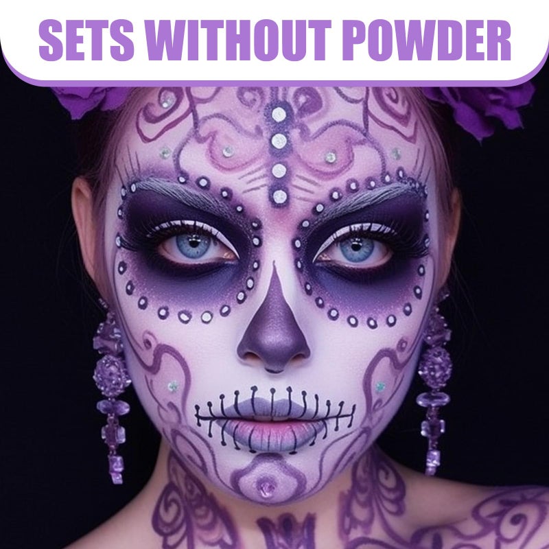 BOBISUKA Light Purple Face Body Paint, Water Based Face Painting for Art Theater Halloween Party Cosplay Clown SFX Makeup for Women Adults Teens, Non-Toxic Washable - Image 5