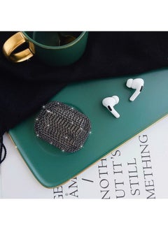 Applicable To AirPods1/2/3 For Apple AirPods Pro2 Flash Drill Wireless Bluetooth Anti-fall Earphone Case-Color:black-Applicable Models:Airpods 3 Generation