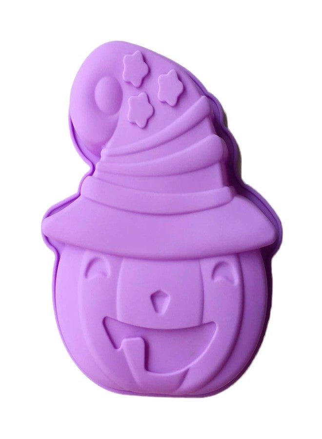 Wetco 3D Pumpkin Face with Witch Hat Silicone Cake Mold for Baking Non-Stick Shapes Cake Pan - Image 2