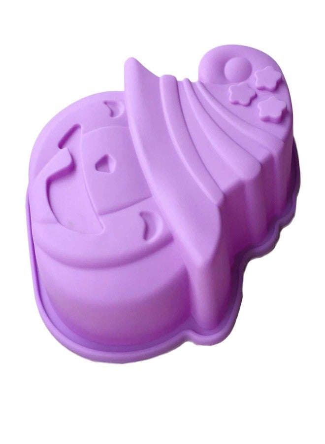 Wetco 3D Pumpkin Face with Witch Hat Silicone Cake Mold for Baking Non-Stick Shapes Cake Pan - Image 1