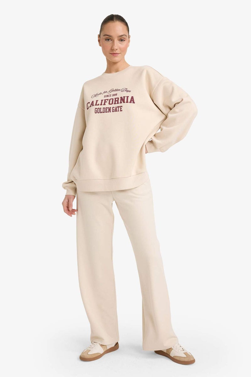 DeFacto Oversize Fit Printed Long Sleeve Sweatshirt - Image 2