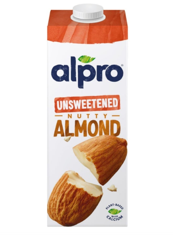 Alpro Almond Unsweetened Drink, 100% Plant-Based, Lactose Free - 1L