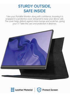 Generic Portable Monitor, 15.6'' 1080P FHD Laptop Monitor USB C HDMI Computer Display HDR Eye Care External Screen w/Smart Cover for Mac Phone Xbox Switch PS5-S1 Table  - Image 2