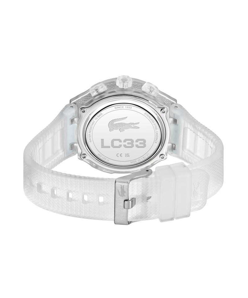 LACOSTE Round Analog-Digital Men'S Stainless Steel And Transparent Tr90 Case  Watch - Image 2