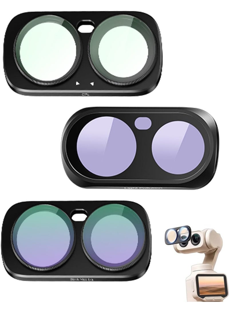CYNOVA For Luna Ultra Filters Kit for Insta360 Luna Ultra Accessories, 3-Piece | Include Adjustable CPL, Anti-light pollution whitening filter, Black Mist 1/4, Magnetic Quick-Release Lens Filter Set - Image 1
