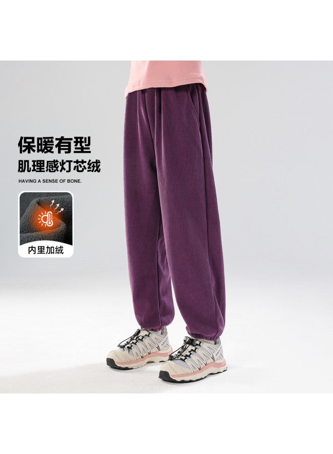 Zuoxi girls' Pants - Kids' Corduroy Textured Casual Joggers, Girls' Trousers, Children's Clothing - Image 2