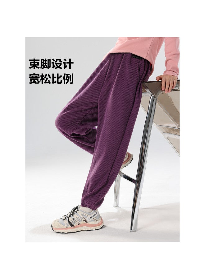 Zuoxi girls' Pants - Kids' Corduroy Textured Casual Joggers, Girls' Trousers, Children's Clothing - Image 3