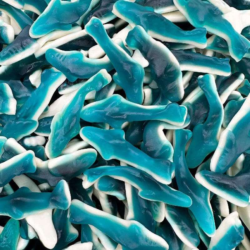 SUNNY ISLAND Blue Sharks Gummy Candy  1 Pound Bag  Gummy Fish in Blue Raspberry and Vanilla Flavors  Chewy Shark Candy for Parties Goody Bags and Themed Events - Image 3