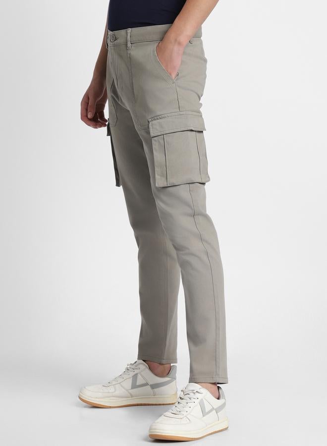 Dennis Lingo بنطال كارجو رجالي بقصّة Slim Fit باللون الرمادي من Mouse  - Image 2