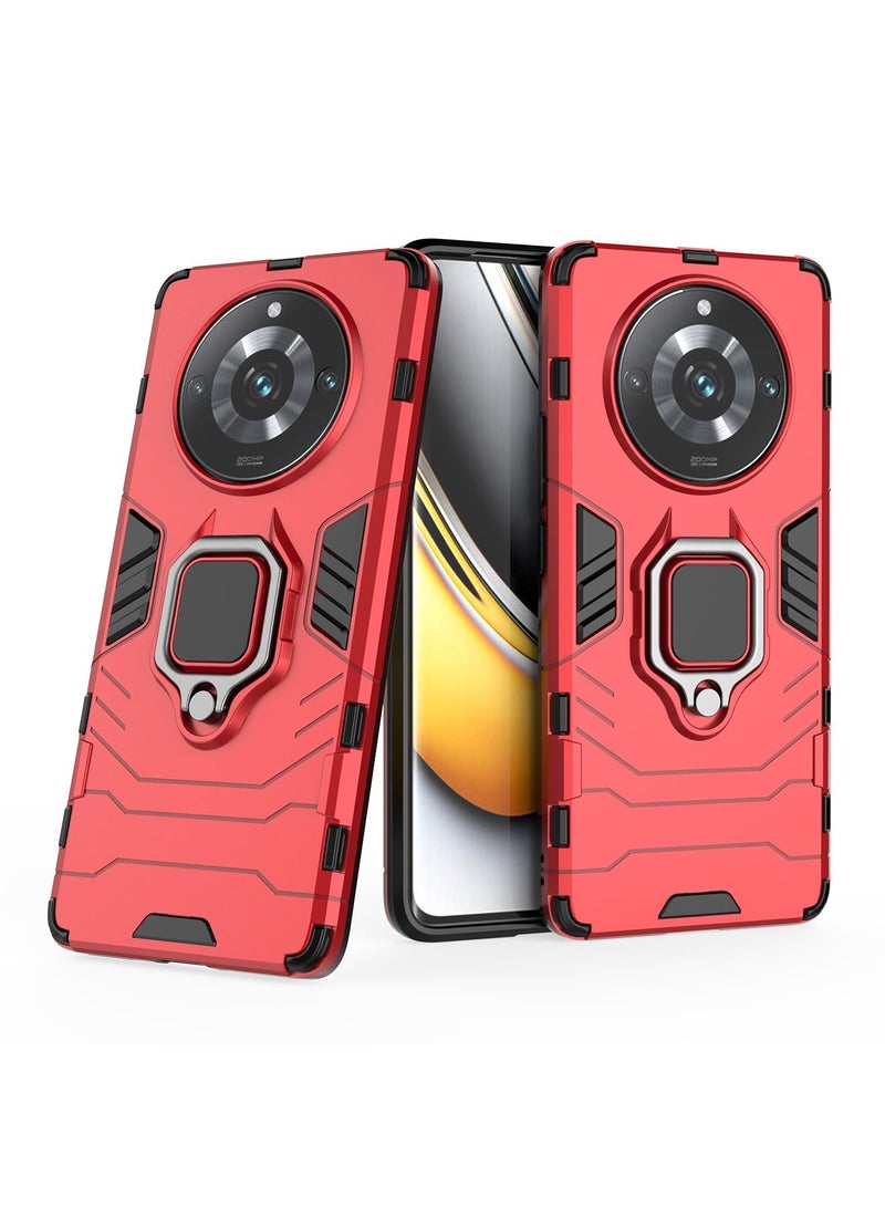 TEAM LUXURY غطاء حماية واقي لجهاز Realme 11 Pro Plus 5G/Realme 11 Pro مع حماية مضادة للصدمات من الدرجة العسكرية وحامل هاتف مغناطيسي مع قاعدة قابلة للطي - Image 3