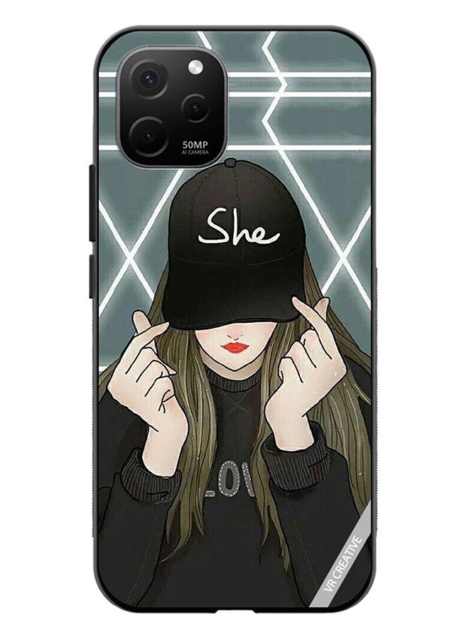 VR CREATIVE Protective Case Cover For Huawei Nova Y61 She On Cap Design Multicolour - Image 1