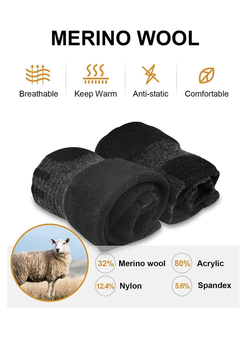 CMGTYYD 2 Pcs Ski Socks Mens and Women, Warm Merino Wool Ski Socks for Skiing Snowboarding, Non-Slip, Knee-high Wool Ski Socks - Image 5