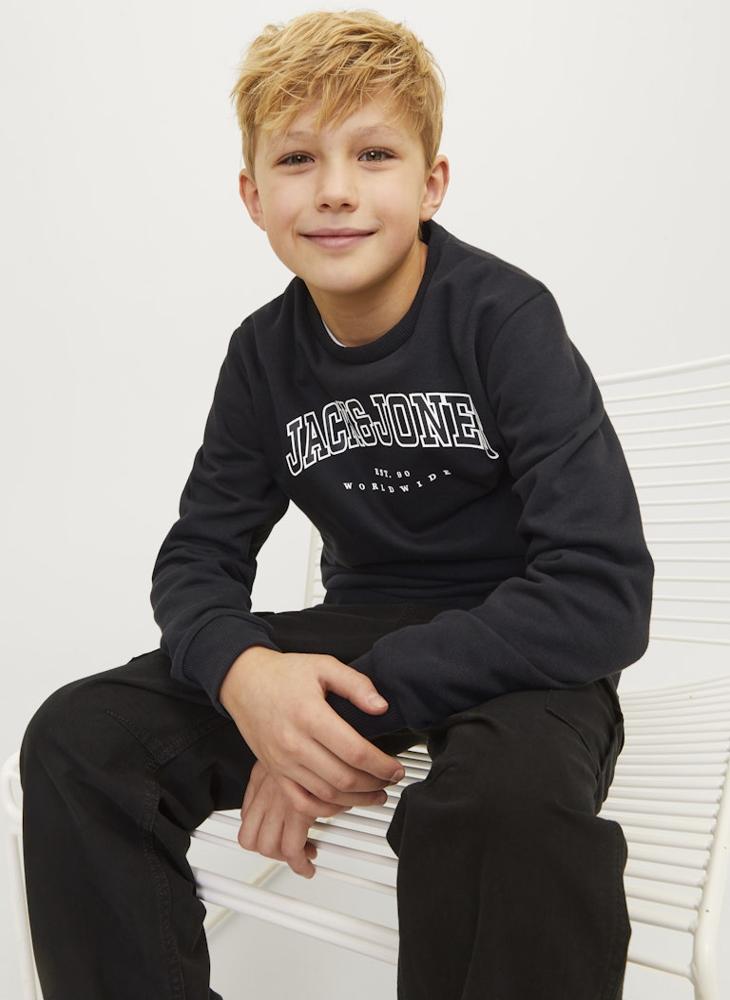 Jack & Jones Junior Youth Logo Pullover Sweatshirts - Image 3