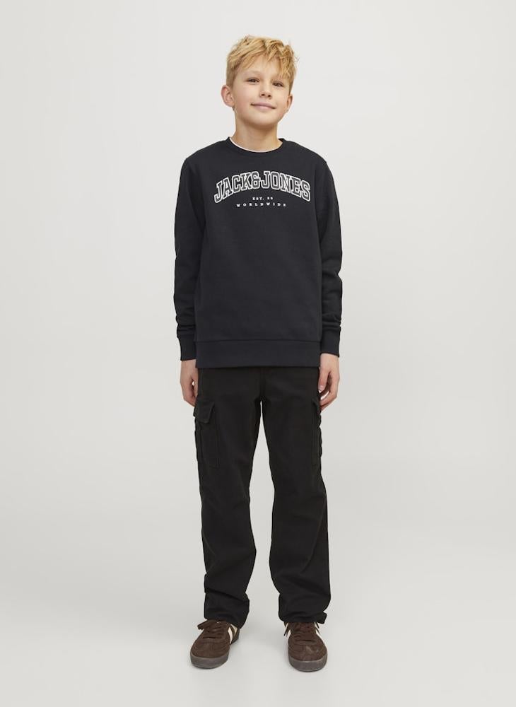 Jack & Jones Junior Youth Logo Pullover Sweatshirts - Image 4