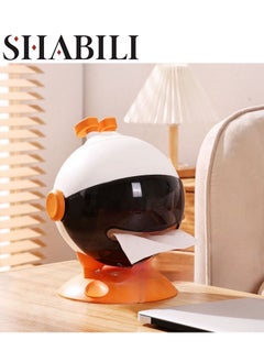 PP Material Astronaut Shape Tissue Box Holder， Waterproof Facial Wipes Storage Box Fashion Napkin Dispenser Container for Desk Home Toilet Bathroom Restaurant Car Office 1 Pack