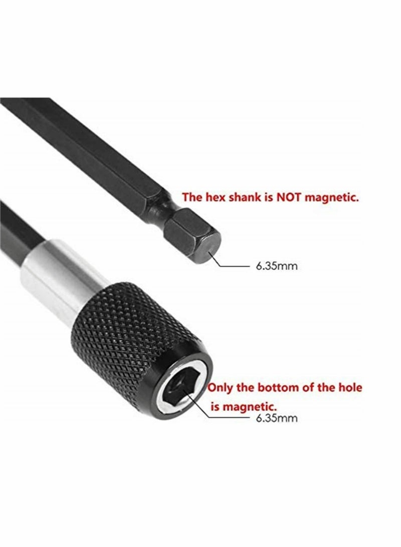 1/4 Inch Hex Shank Magnetic Screwdriver Bit Holder, Hex Shank Quick Change Drill Extension Bit Set 2 - Image 2