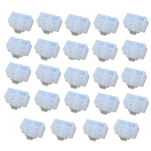Antrader 24 Pcs Silicone Ethernet Hub Port RJ-45 Anti Dust Cover Cap Protector Plug,White - Image 1