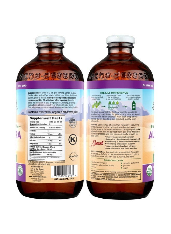 Lily Of the Desert Lily of The Desert Aloe Vera Juice Whole Leaf, 16 Fluid Ounce - Image 2