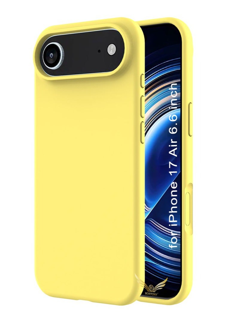 BORTONY iPhone 17 Air Cover Jelly Silicone Slim Cover for iPhone 17 Air with Inside Microfiber Lining Shockproof Protective Phone Case for iPhone 17 Air 6.6 inch - Image 1