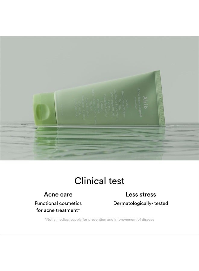 abib منظف رغوي لعلاج حب الشباب من Heartleaf Foam 5.07 أونصة سائلة / 150 مل منظف يومي مرطب للوجه حمضي خفيف، بانثينول B5 مهدئ للبشرة المتهيجة والعناية ببثور حب الشباب - Image 4