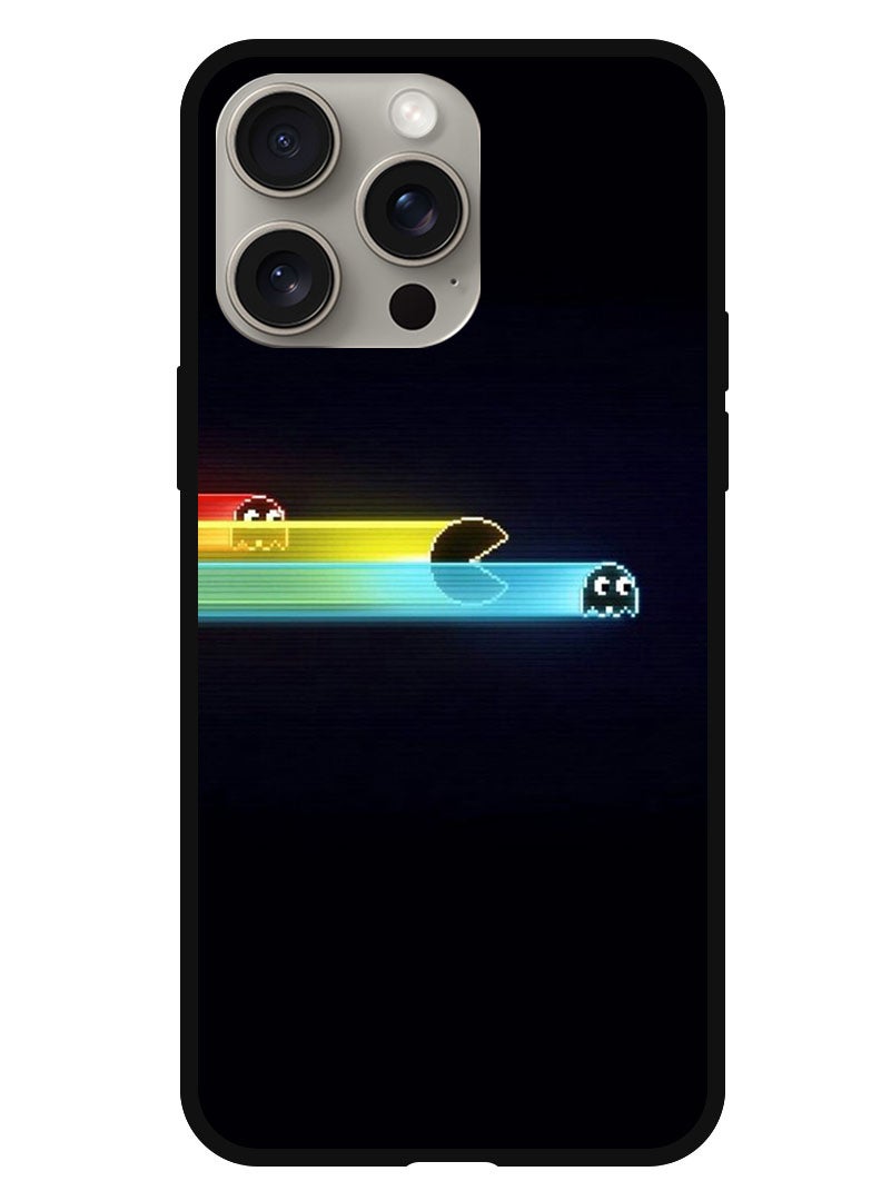 Theodor Protective Case Anti Scratch Shock Proof Bumper Cover For iPhone 15 Pro Max Pacman Amoled - Image 1