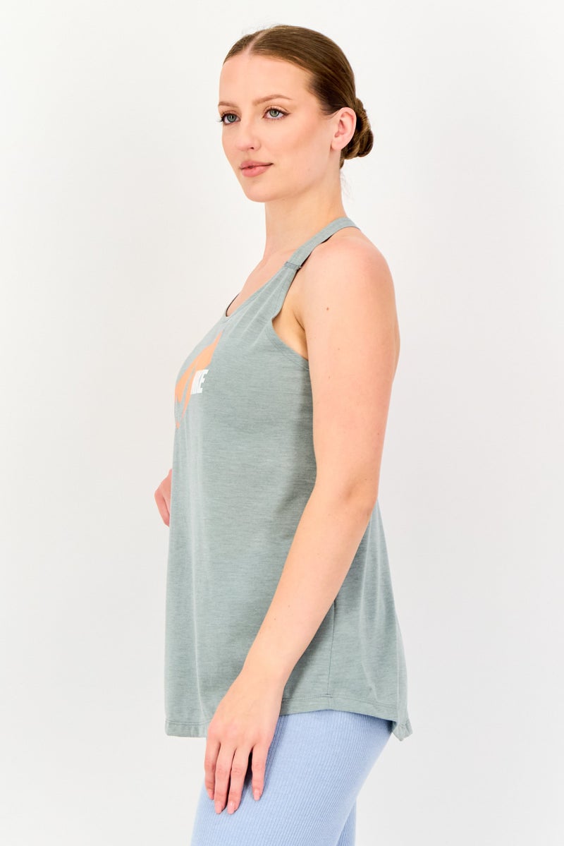 Nike Women Standard Fit Sleeveless Training Tank Top, Sage Green - Image 3