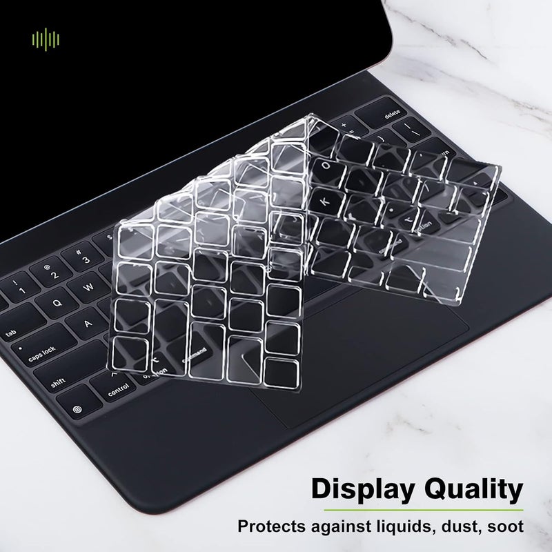 IMMOENUC 5-in-1 Tablets Skin Sticker Decal for 2020/2021/2022 Apple ipad Pro M2 Magic Keyboard 12.9 inch TPU Keyboard Cover & Palm Rest & Screen Protector Film (for Magic Keyboard 12.9 inch) - Image 5