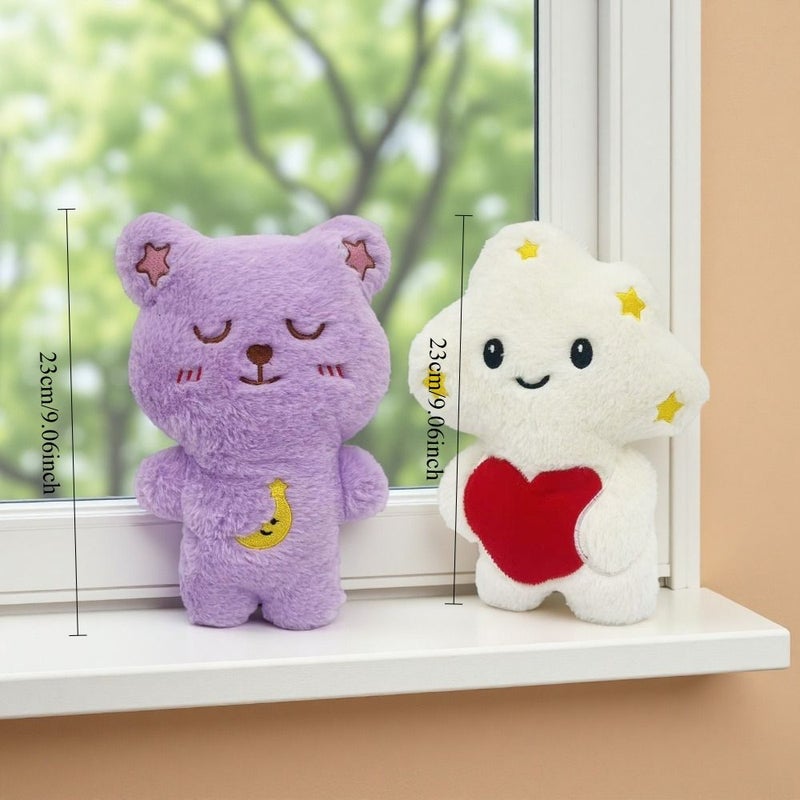 Purple Moon Bear Plush Toy Pillow Cute Soft Gift for Girls - Image 4