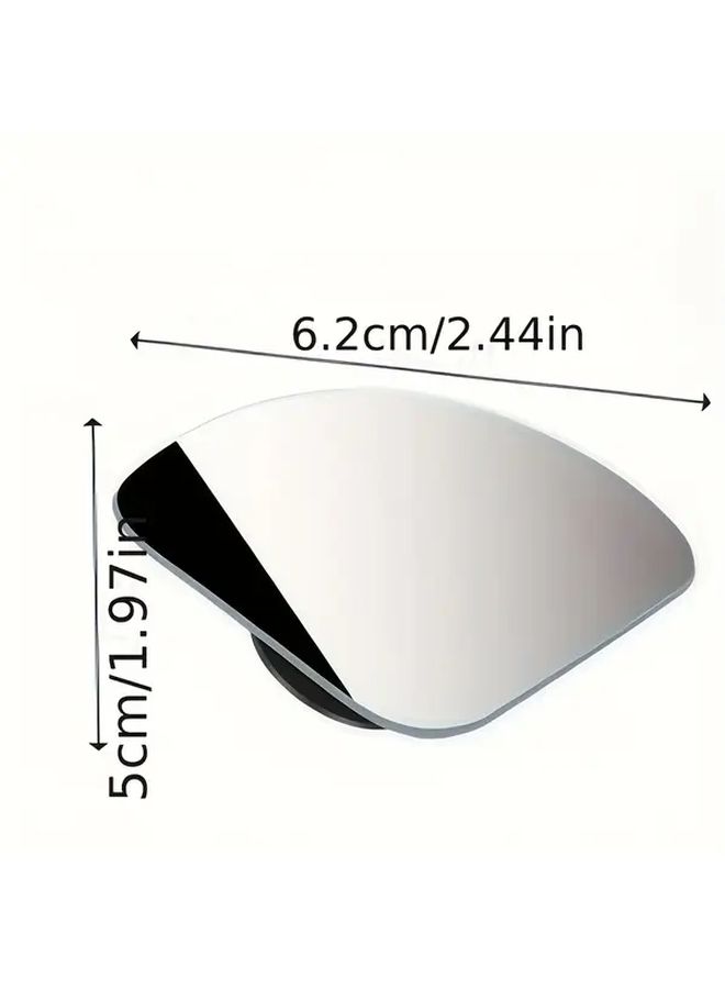 Universal Black Wide Angle Blind Spot Mirror 360 Adjustable Frameless HD Glass Lens - Image 2