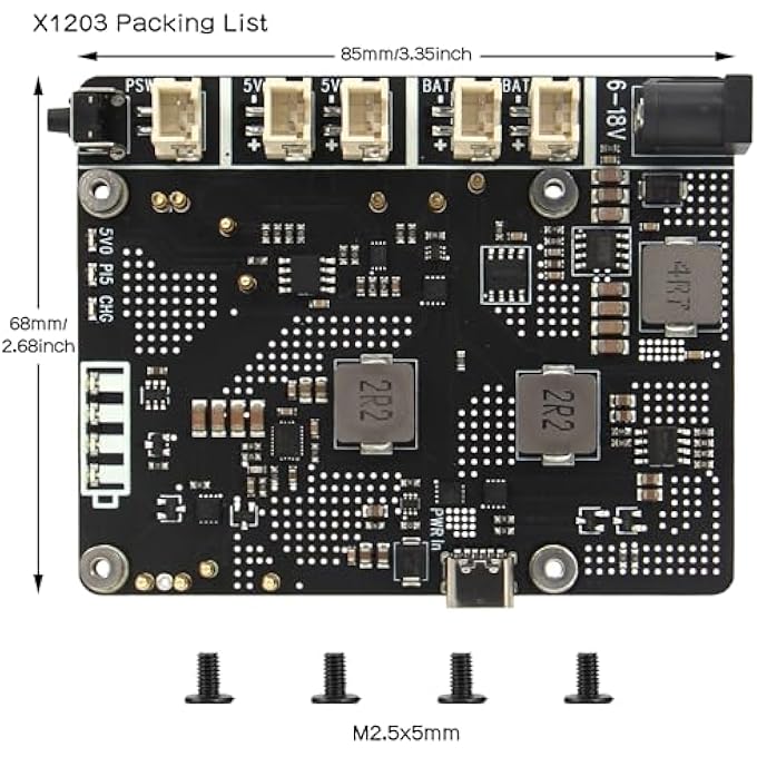 X1203 5V UPS SHIELD FOR RASPBERRY PI 5| MAX 5.1V 5A OUTPUT | WIDE 6-18V INPUT | AUTO POWER ON | SAFE SHUTDOWN | POWER LOSS DETECTION - Image 2