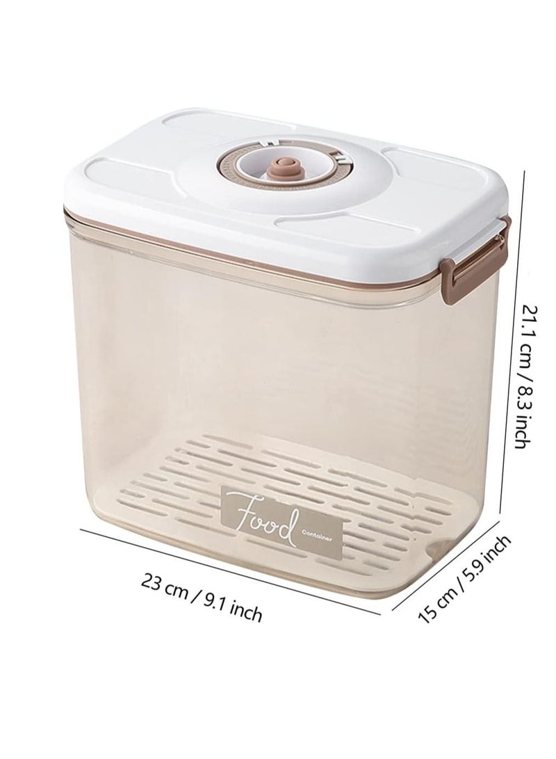 Refrigerator Organizer, Vacuum Storage Box, Fruits and Vegetables, Cool Container, Stackable Refrigerator Organizer with Removable Drain Tray and Lid, Food Storage Containers  - Image 2