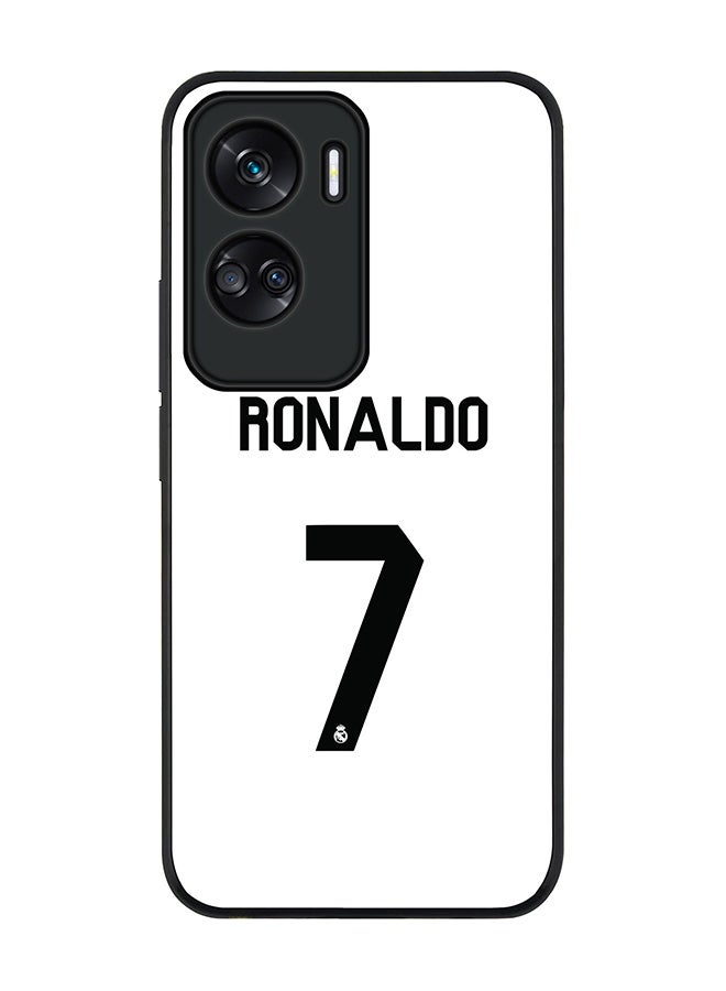 Stylizedd Rugged Black edge case for Honor 90 Lite  5G  Honor X50i 5G, Slim fit Soft Case Flexible Rubber Edges Anti Drop TPU Gel Thin Cover -  Ronaldo Real Jersey - Image 1