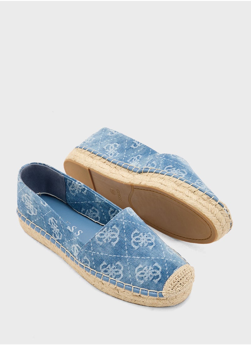 GUESS Logo Detailed Flat Espadrilles  - Image 3