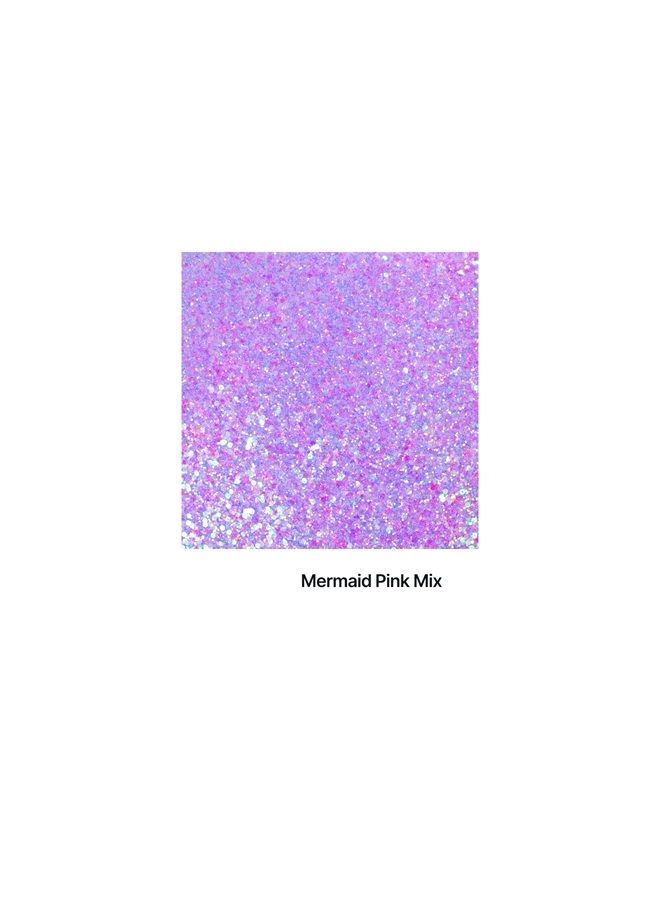 Hemway Mermaid Pink Mix Glitter Chunky Multi Purpose Dust Powder Arts & Crafts Wine Glass Decoration Weddings Flowers Cosmetic Face Eye Body Nails Skin Hair Festival 100g - Image 2