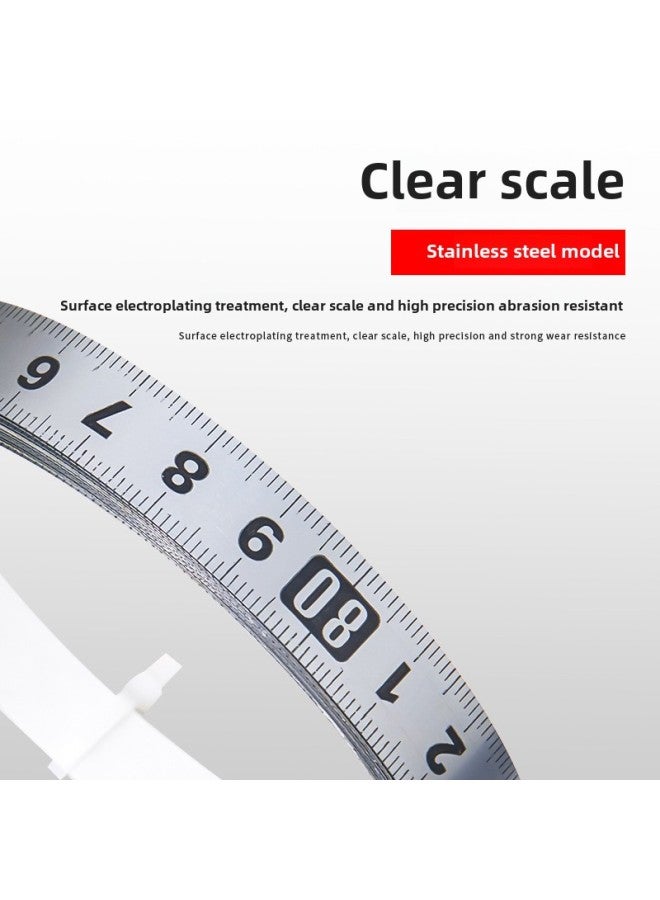 Adhesive Double-Sided Tape Ruler Electroplating Home Measuring Tool Mechanical Abrasive Tool Special Measuring Ruler-Model:White Centimeter Parted 3m 1.5m-0-1.5m - Image 3