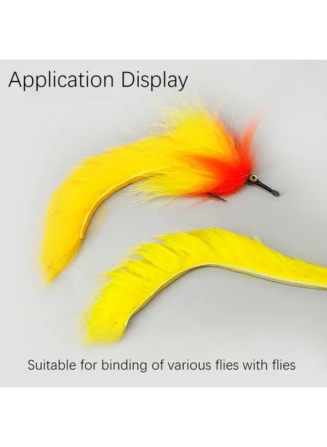Fly Tying Materials Kit Vibrant Yellow and Orange with Hooks for Artificial Lures Durable - Image 1