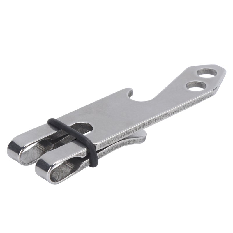 Outdoor Stainless Steel Suspension Belt Clip Money Pocket Clip with Hole for Keychain - Image 5
