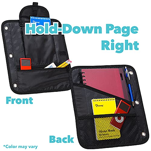 Case it Case-it The Dual 2-in-1 Zipper Binder | Two 1.5-Inch D-Rings, 600 Sheet Capacity, Pencil Pouch & Multiple Pockets | School & Office Organizer with Shoulder Strap | Dual-101 Monster Design Purpal - Image 5