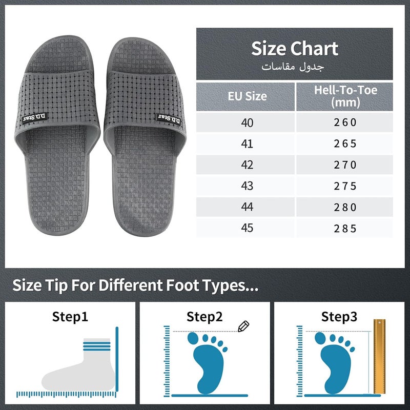 D.D.Star Big Size Bathroom Slippers For Men and Women Non-Slip Quick Drying Shower Shoes Comfortable And Soft Sole Slide On Sandal - Image 5