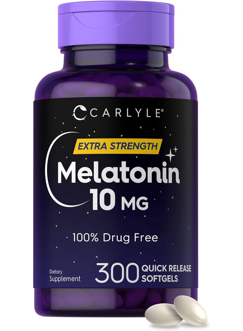 Carlyle Melatonin Extra Strength 10mg 300 Softgels - Image 1