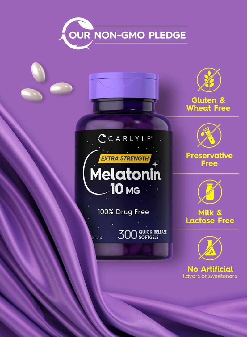 Carlyle Melatonin Extra Strength 10mg 300 Softgels - Image 4