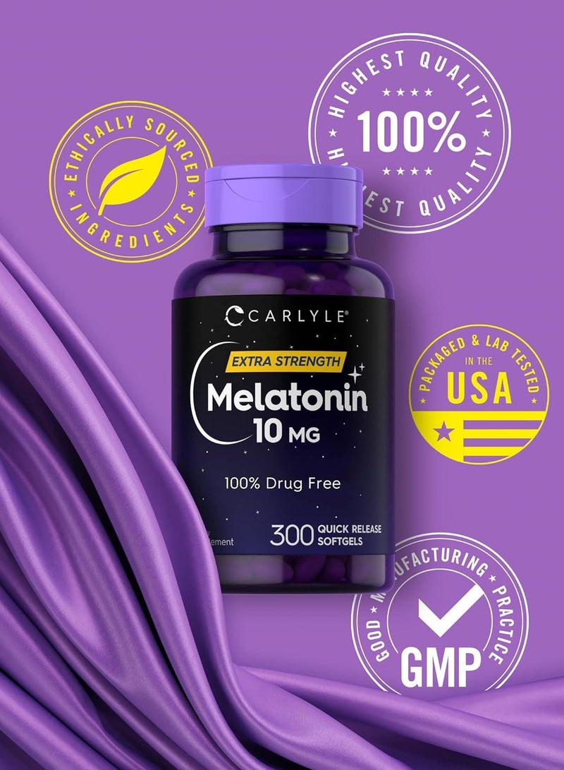Carlyle Melatonin Extra Strength 10mg 300 Softgels - Image 5