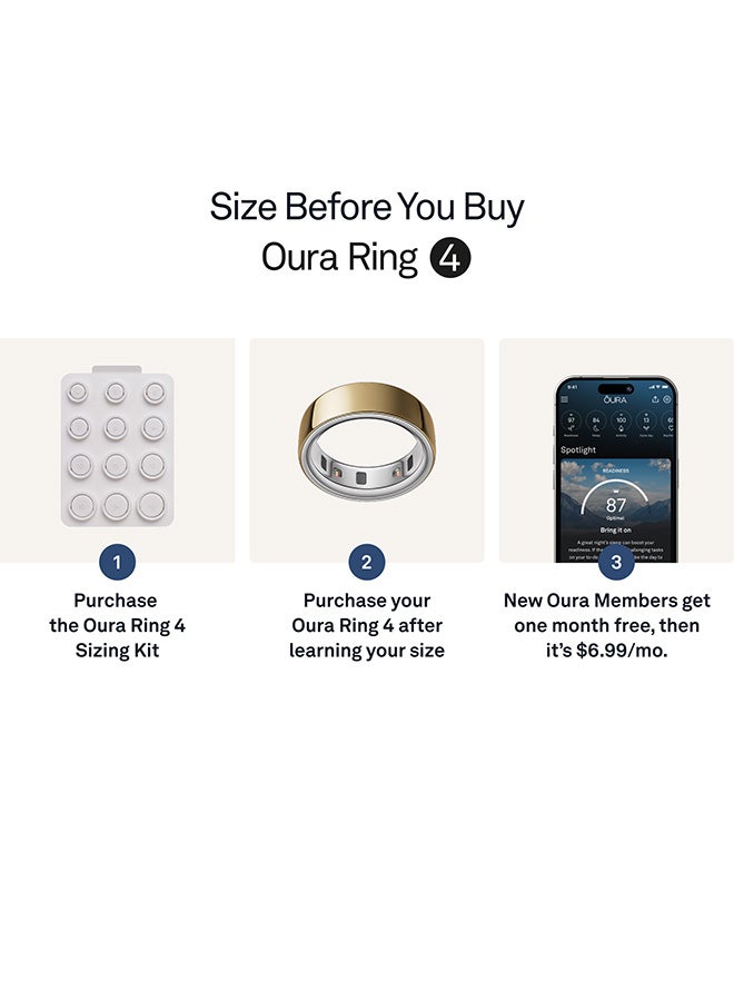 Oura Ring 4 Gold - Size 8 - Image 5