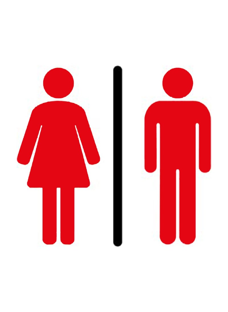 Generic Guidance Sign Sticker For Bathroom Doors  - Image 1