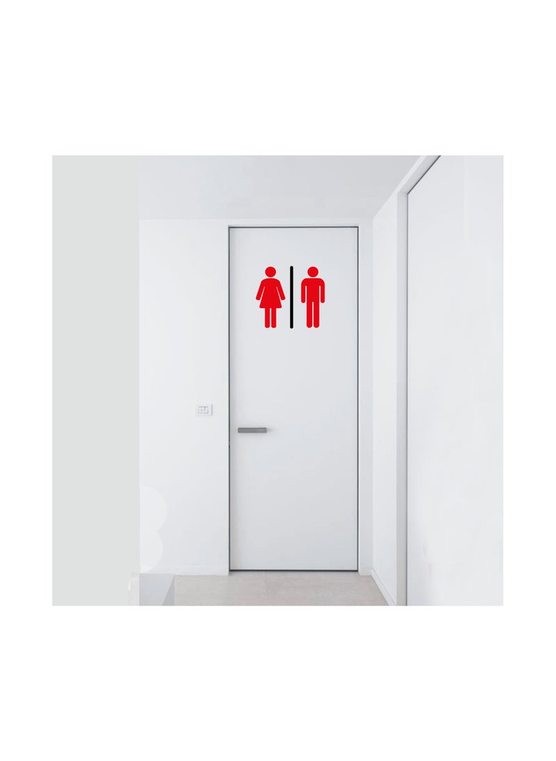Generic Guidance Sign Sticker For Bathroom Doors  - Image 3