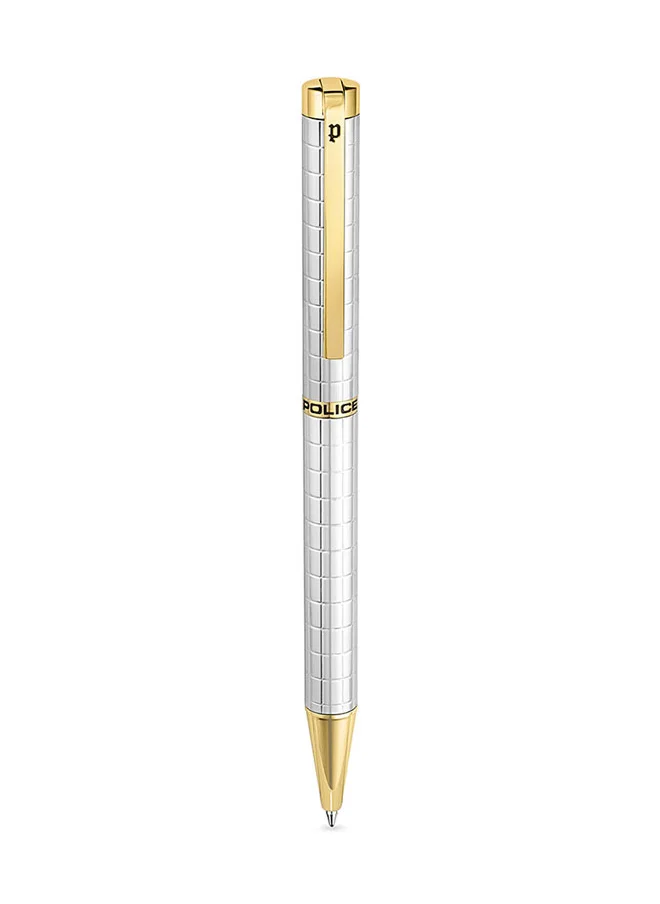 بوليس Precision Pen Textured Barrel Smooth Upper Body Gold Plated P Logo Design