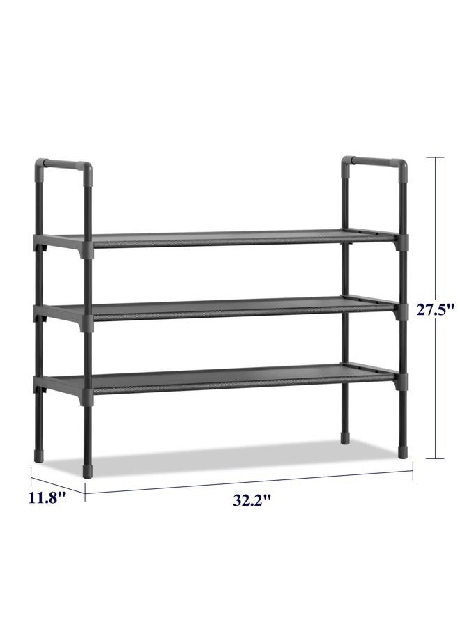 Kitsure Shoe Rack for Closet - Shoe Organizer, Large-Capacity & Space-Saving Shoe Shelf for Entryway, Bedroom, Living Room,32.2" x 11.8" x 27.5", Black - Image 2