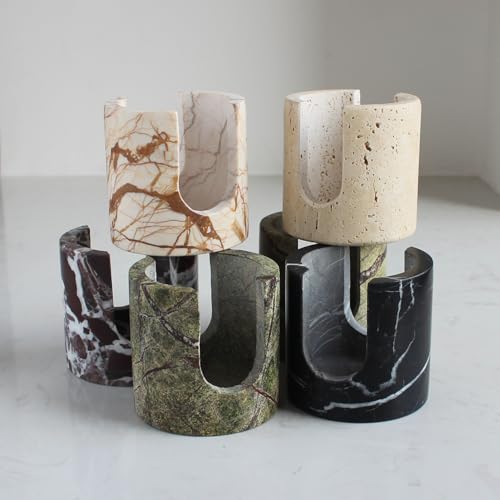 Nawgnail Natural Marble Travertine Sponge Holder for Kitchen Counter, Drying Rack, Sponge Caddy for Sink Organizer - Nero Portoro Marble - Image 4